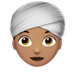 👳🏽‍♀️ woman wearing turban: medium skin tone display on Apple